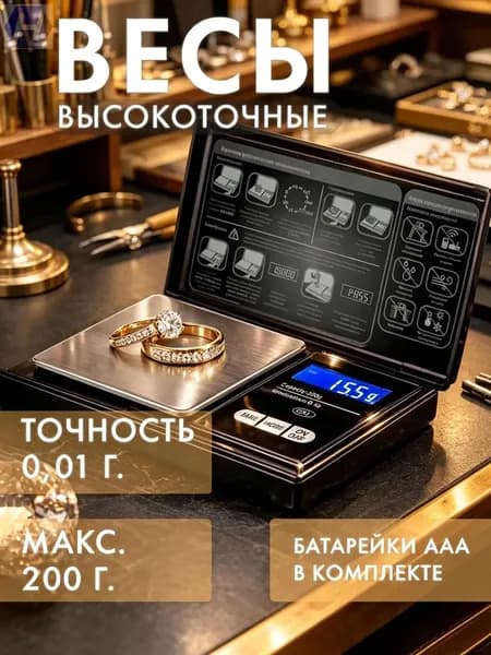 Эксклюзивная модель ювелирных весов на 200 г с шагом в 0,01 грамма