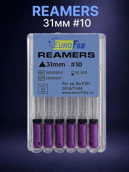 Reamers, 31мм, №10, дрильборы ручные, сталь, 6 шт. Eurofile
