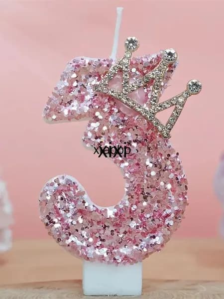 Свечи для торта цифра 0, цифра 1 "3", 7.5 см х 4 см, 1 шт