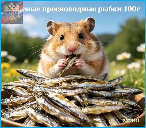 Корм премиум сушёная рыбка 100 г для всех видов рептилий