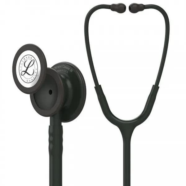 Стетоскоп Littmann Classic III, черная трубка, черная акустическая головка и ушные наконечники, 69 см, 5803