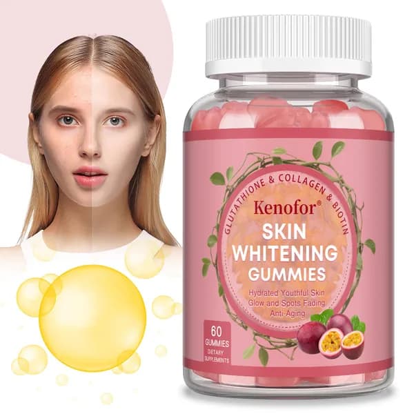 Жевательные конфеты Kenofor с глутатионом и коллагеном для сияющего цвета лица, 60 штук.