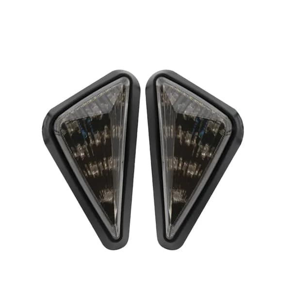 Треугольные врезные "LED" поворотники 12V для мотоциклов Suzuki, Honda, Yamaha / комплект 2 шт.
