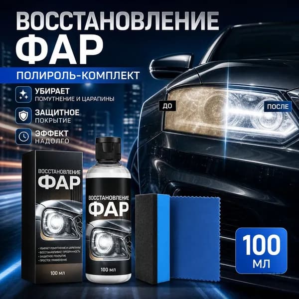 Полироль автомобильный, 100 мл, 1 шт.