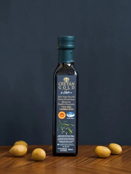Оливковое масло Cretan Gold PDO Sitia, Extra Virgin, Нерафинированное, 250 мл