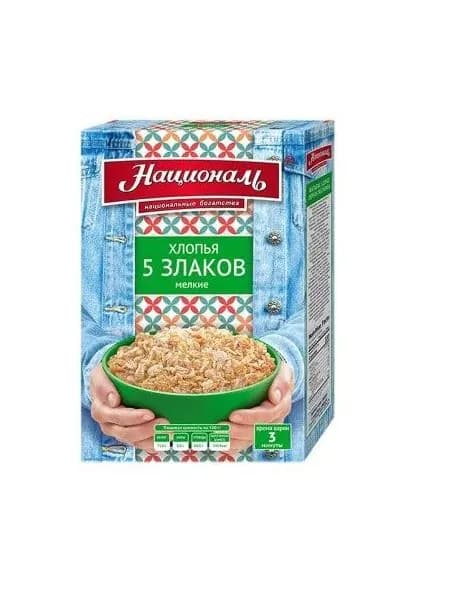 Националь Хлопья 5 злаков, 400 гр