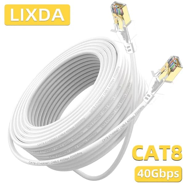 LIXDA Кабель для интернет-соединения RJ-45/RJ-45, 0.5 м, белый