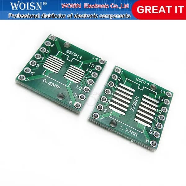 10шт./лот SOP14 SSOP14 TSSOP14 SMD turn in-line DIP 0.65 1.27mm Adapter Board Интегральная схема
