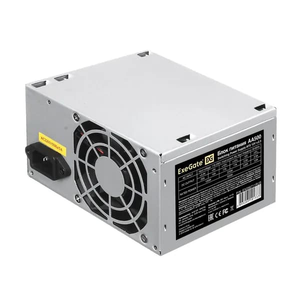 Блок питания ATX 500W Exegate AA500 (1xMolex/2xSata/80mm) EX256711RUS