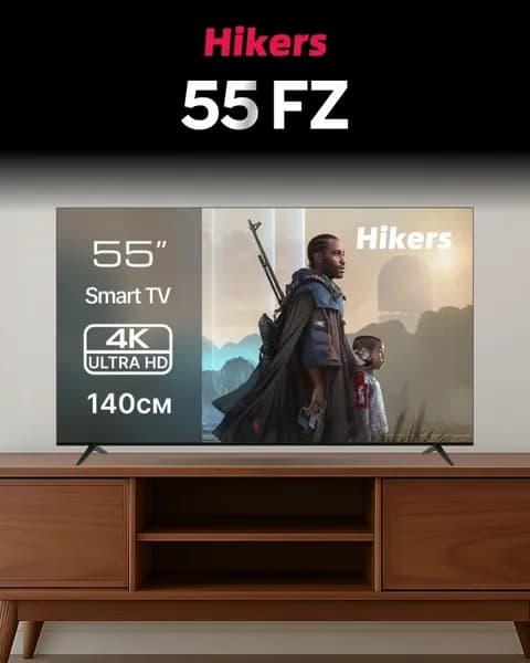 Hikers Телевизор 55FZ ,диагональ экрана 55 дюймов/140 см, 4K UHD, Smart TV, WebOS, Wi-Fi, Direct LED, 60 Гц 55″ 4K UHD, черный