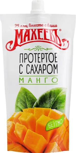 Манго МАХЕЕВЪ протертое с сахаром, 300г