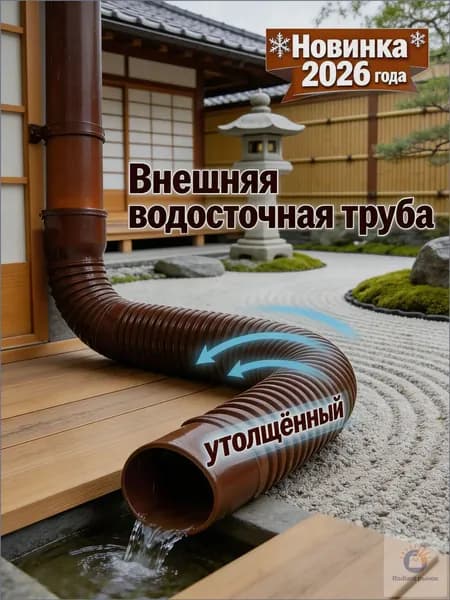 Универсальный гибкий удлинитель водостока 80-100 мм - адаптивная труба для дренажных систем
