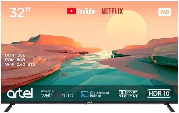 ARTEL Телевизор 32" HD, черный