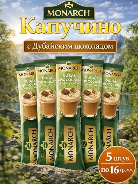 Кофе 3 в 1 растворимый Монарх в пакетиках,16 гр