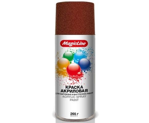 Краска-спрей (эмаль) RAL 8017 Шоколад 450мл (265гр) аэрозоль (MagicLine)