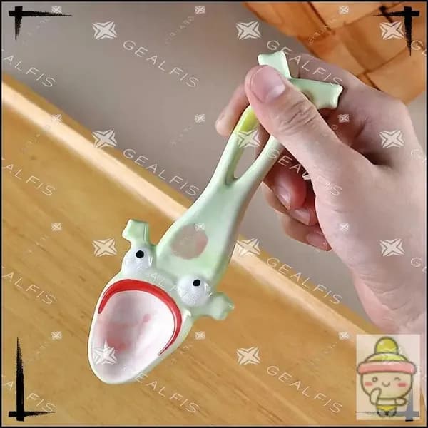 Эксклюзивная фигурная ложка из керамики для десерта и кофе