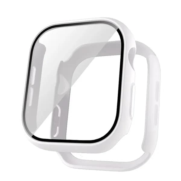 Закаленное стекло + чехол для аксессуаров Apple Watch 40 41 42 44 45 46 мм Защитная пленка для экрана Apple watch Case Серии 10 9 8 7 SE 6 5 4