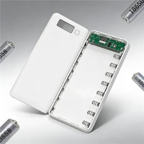 Корпус для батарей 18650,PowerBank,защитные функции,корпус для зарядки,Белый