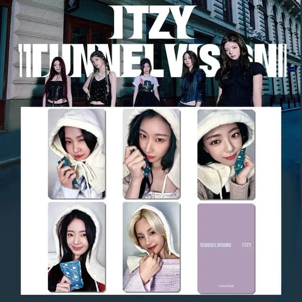 ITZY Карточкиk-pop карточки коллекционные кпоп карты 54 * 86 мм 5 шт