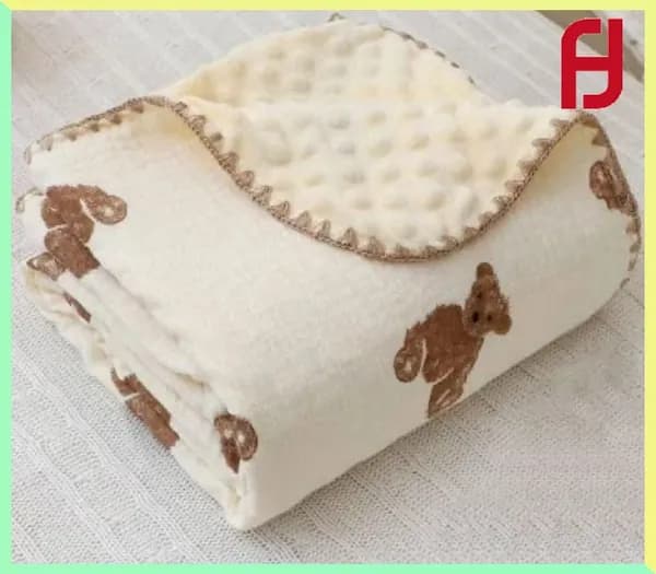 Плед двусторонний , Хлопок, 100 см х 100 см