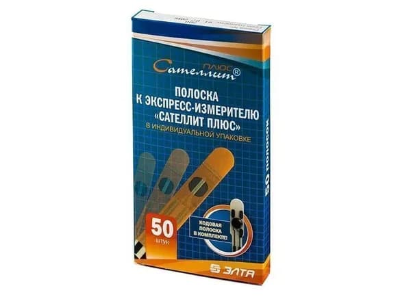 Тест-полоски "Сателлит Плюс", 50 шт