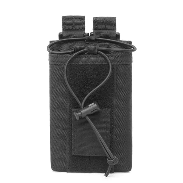 Чехол для рации с системой MOLLE из нейлона 1000D, чёрный