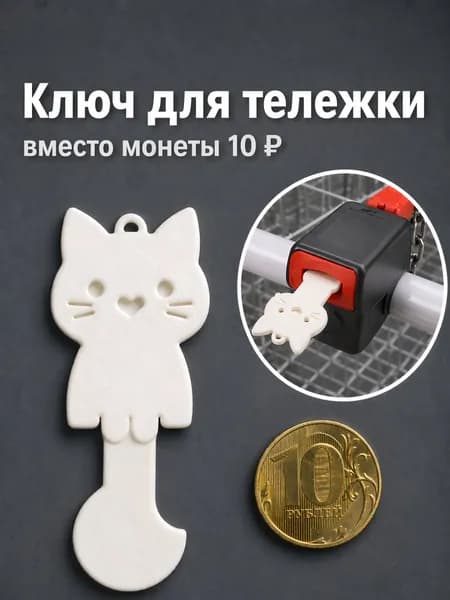 Ключ для тележки супермаркета