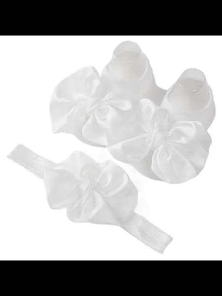 Пинетки ESTONE с бантом для девочки White 0 RU