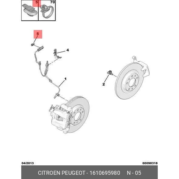 Клипса пластмассовая peugeot partner vp (m59) PSA 1610695980
