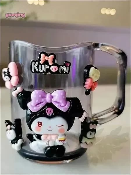 Зубная щетка + стакан/ Kuromi/ набор фиолетового цвета прекрасный Санрио