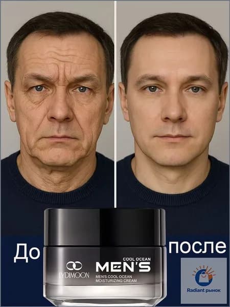 Антивозрастной мужской крем АНТИ-МОРЩИНЫ устраняет морщины, а не маскирует глубокие + интенсивное увлажнение