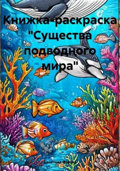 Существа подводного мира. Книжка-раскраска | Канетова Нигматуловна Фаузия | Электронная книга
