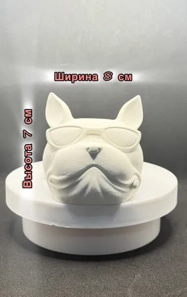 Собака бульдог для росписи, кашпо