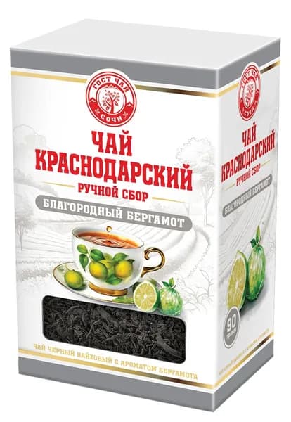 Краснодарский чай Ручной сбор 90гр черный благородный бергамот