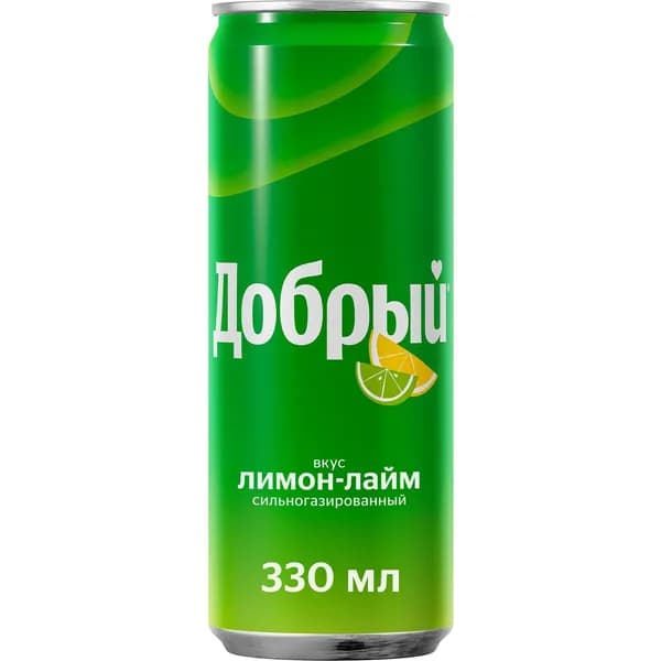 Газированный напиток Добрый лимон-лайм 330 мл