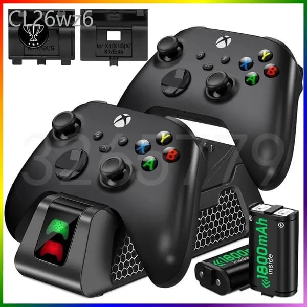 GM Зарядная станция Xbox Series S/X - Xbox One Dobe Charging Dock+2 шт АКБ 1800 mAh