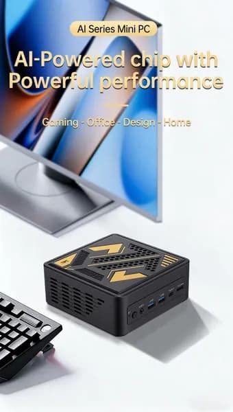 Мини-ПК (AMD Ryzen AI 7 PRO 360, RAM Отсутствует, AMD Radeon, Windows 11 Pro), 中国, черный