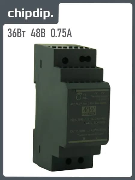 HDR-30-48, Блок питания, 48В, 0.75А, 36Вт