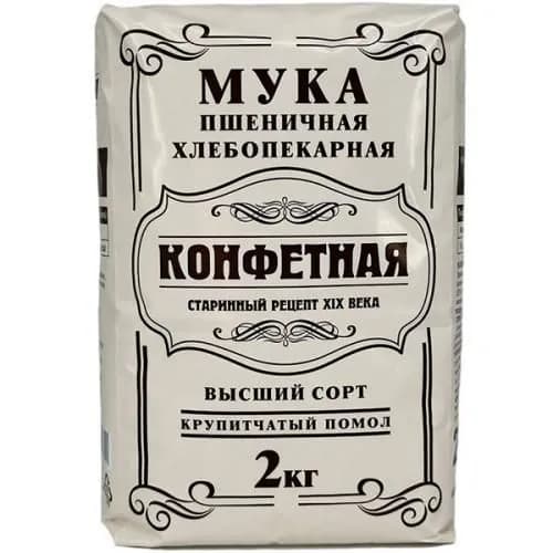 Мука Добродея КОНФЕТНАЯ пшеничная в/с крупитчатый помол 2 кг