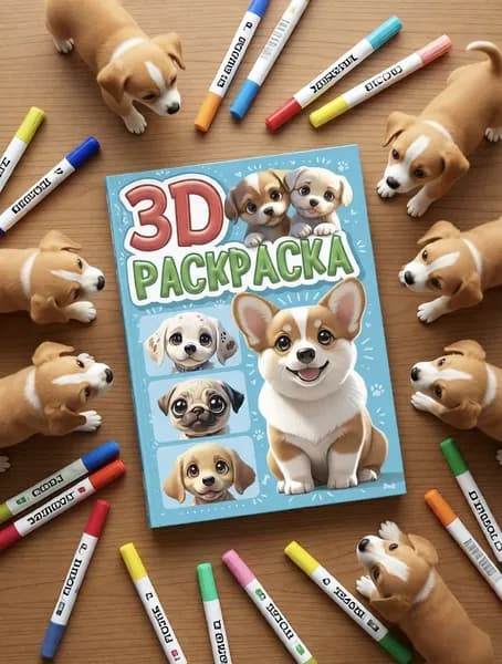 Раскраска "3D раскраска. Собаки" А5 48 страниц