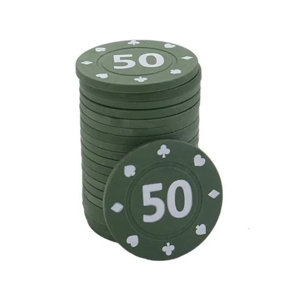 Набор фишек для покера, 100 шт., 50