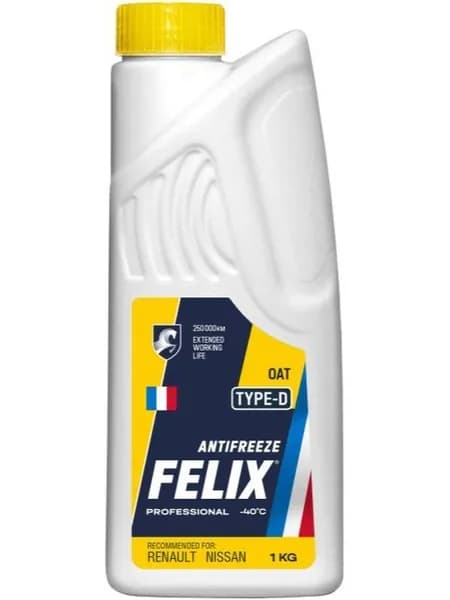 Антифриз FELIX TYPE-D G-12+ желтый 1 кг.