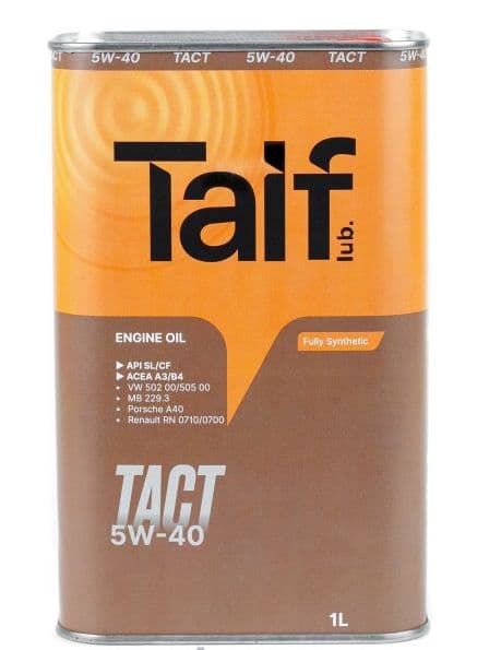 TAIF Tact 5W-40 Масло моторное, Синтетическое, 1 л