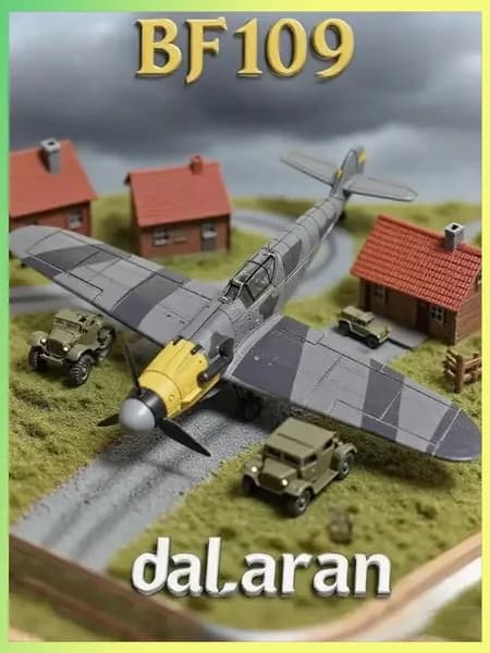 Самолет messerschmitt bf 109 1/48 Немецкая военная техника vs Ил-2,Сборная модель без клея,пластиковая-Dalaran