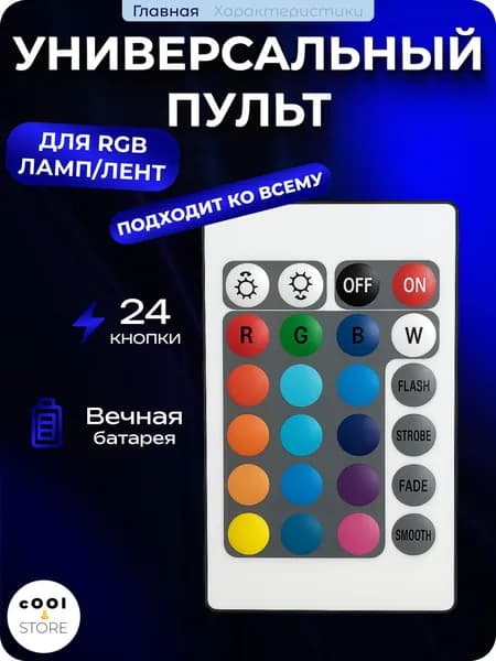 Пульт ИК управления для котроллера RGB / светодиодных лент / светильников / ламп