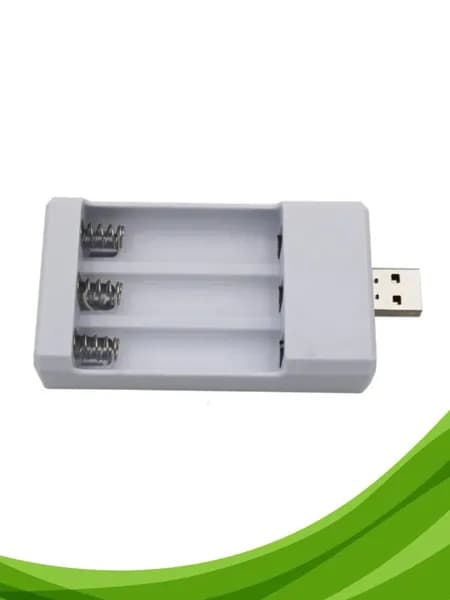 Зарядное устройство для аккумуляторов с USB разъемом, 3 слота, универсальное для AA
