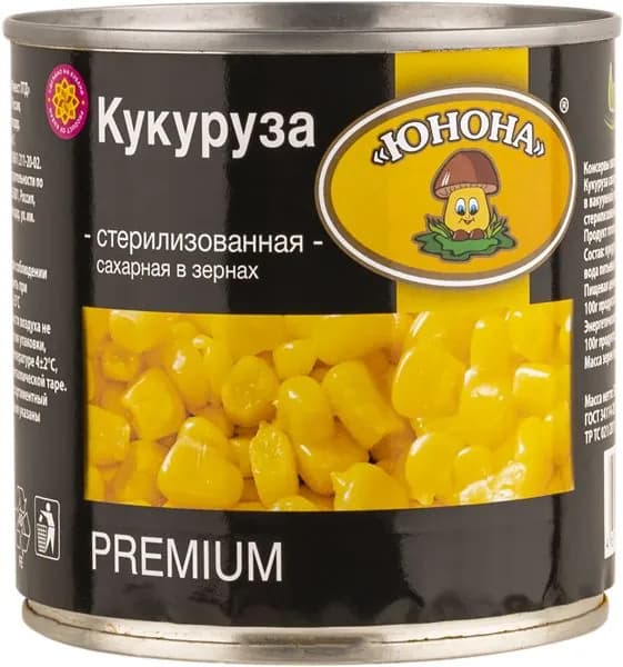 Кукуруза Юнона сахарная Юнона Инвест ж/б, 340 г