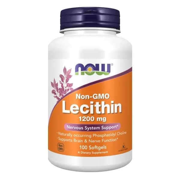 NOW Lecithin 1200 мг 100 капсул, Лецитин (для нервной системы)