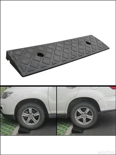 Пандус бордюрный черный для заезда, качественный, 3x13x50 см