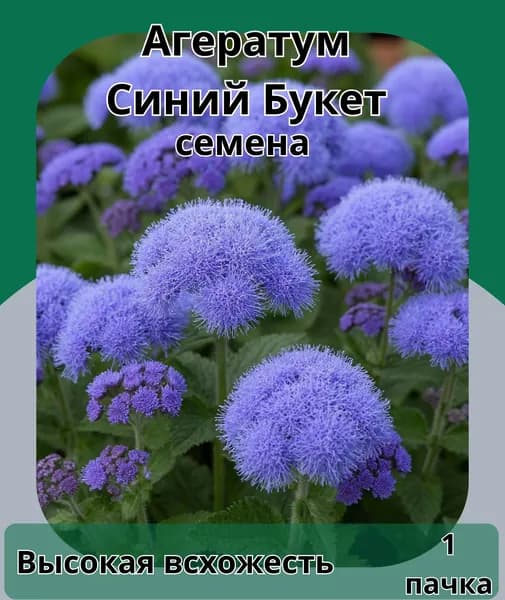 Агератум Синий букет, семена 1пачка